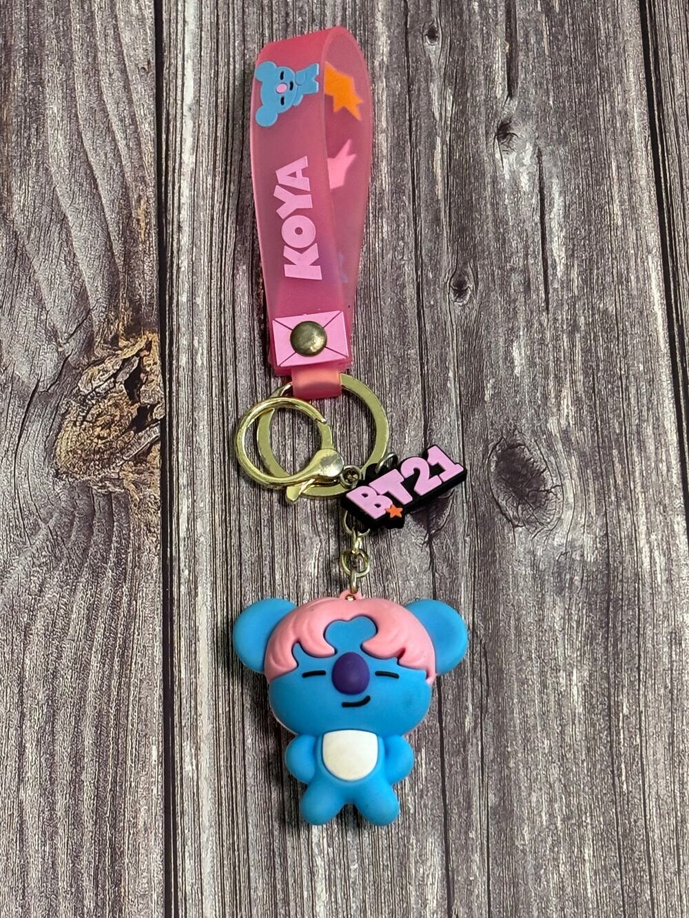 BTS Cute BT21 Kpop Characters Doll Fancy Heavy Silicone Lanyard Charm keychain